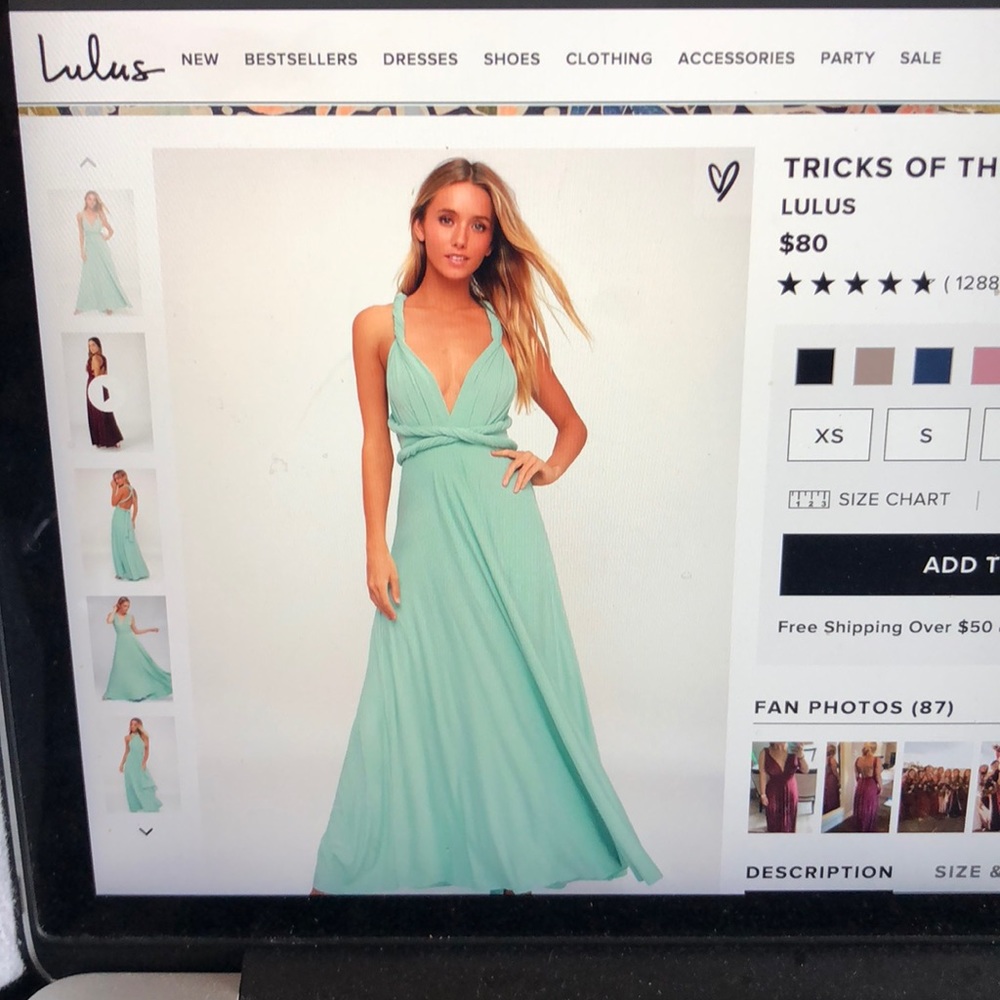 Tricks of the trade maxi dress. Convertible top - Picture 3 of 3